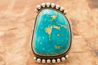 Native American Jewelry Fox Turquoise Sterling Silver Ring
